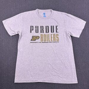 NCAA Unisex Gray Purdue Boilers University Short Sleeve Graphic T-Shirt Size‎ L